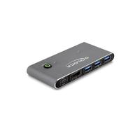 DeLOCK Commutateur KVM DisplayPort 8K 30Hz USB 5Gbps, 2 Ports PC vers 1 Écran, Hub USB 3.2 Gen 1 Type A 4 Ports, USB 3.2 Gen 2 Type C 2 Ports