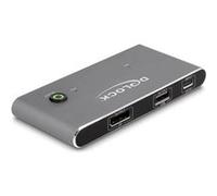 DeLock Commutateur KVM 11487 USB-C vers DisplayPort 3 ports USB-A 2.0 Anthracite