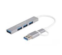 DeLock Hub USB fin 4 ports avec USB Type-C ou USB Type-A