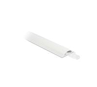 DeLOCK Conduite de câble PVC 50 x 12 mm, Longueur 1m, Blanc, Fixation par ruban adhésif, Idéale pour câbles HDMI, Audio, Alimentation, Réf. 20705