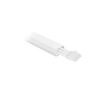 DeLOCK Conduite de Câble PVC Blanc 57 x 28 mm, Longueur 1 m, Montage Adhésif - Réf: 20723 - Capot Latéral Réutilisable - Pour Câbles HDMI, Audio, Alimentation