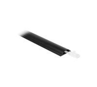 DeLOCK Conduite de Câble PVC Noir 30x8mm Longueur 1m Fixation Adhésive - Réf. 20709 : Goulotte Réutilisable pour Câbles HDMI, Audio, Alimentation