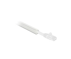DeLOCK Conduite de câble semi-fermée 10x10mm, Longueur 1m, PVC Blanc, Fixation adhésive - Unité