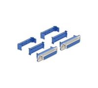 DeLOCK Connecteur D-Sub 25 Femelle, Montage par Déplacement Isolé, Facteur de Forme Droit, -40°C à 105°C, 53.1x17.5x12.8mm, Bleu, Réf: 66597