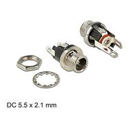 Delock Connecteur DC 5,5 x 2,1 x 9,5 mm Femelle pour Montage (89910)