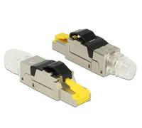 DELOCK 86285 - Prise RJ45 métallique de Cat.6a pouvant être assemblée sur site