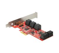 Delock - Contrôleur de stockage - 10 Canal - SATA 6Gb/s - profil bas - PCIe 2.0 x2