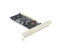 DeLOCK Contrôleur SATA 70154 - Carte PCI 32-Bit 2.2, 4 Ports SATA internes, 1.5 Gbit/s, Compatibilité Windows/Linux
