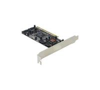 DeLOCK Controller SATA, 4 port with Raid - Contrôleur de stockage (RAID) - 4 Canal - SATA 1.5Gb/s - 150 Mo/s - RAID 0, 1, 0+1 - PCI