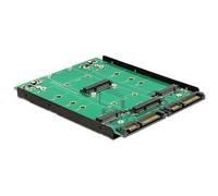 Delock Converter 2 x SATA 22 pin > Dualport 2 x M.2 / 2 x mSATA - Contrôleur de stockage - mSATA, M.2 - M.2 Card / mSATA - SATA 6Gb/s