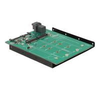 Delock Converter SATA 22 pin / SFF-8643 NVMe > 1 x M.2 NGFF Key M + 1 x M.2 NGFF Key B - Adaptateur pour baie de stockage - 3.5" to 2 x M.2/ SFF