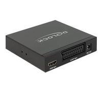 Delock HDMI et SCART pour (HDMI, 10.20 cm), Adaptateur données + vidéo, Noir