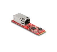 DeLOCK Convertisseur M.2 Key B+M vers RJ45 2.5 Gigabit Ethernet, Chipset Intel I225-V, Support Jumbo Frames 9000, PCIe 2.0, Windows et Linux