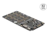 DeLOCK Convertisseur M.2 Key M NVMe SSD vers OCuLink SFF-8612 et M.2 Key B SATA SSD z