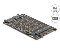 DeLOCK Convertisseur M.2 Key M NVMe SSD vers U.2 et M.2 Key B SATA SSD vers SATA