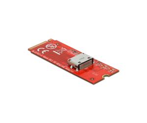 DeLOCK Convertisseur M.2 Key M vers SFF-8612 PCIe 4.0 NVMe 64 Gbps pour SSD - Compatible Windows/Linux - Réf. 64106
