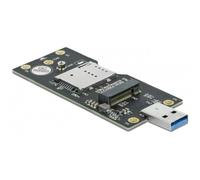 DELOCK Convertisseur USB-A 3.0 mâle vers M.2 clé B avec slot SIm