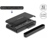 Delock Convertisseur USB Type-C pour 1 x SSD M.2 NVMe + 1 x SATA SSD / HDD, PC : accessoires, Noir