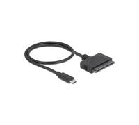 DeLOCK Convertisseur USB Type-C vers SATA 6 Gb/s, Connecteurs Mâle/Mâle, Câble 0.5m, AWG 32, pour SSD/HDD 2.5", Réf. 63803
