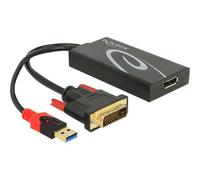 0.3m, dvi 24+1 + usb-a displayport 20p 0.3m dvi-d + usb hdmi noir (62596)