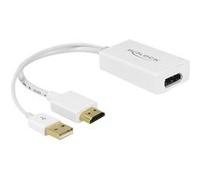Delock - Convertisseur vidéo - HDMI, DisplayPort - DisplayPort - blanc - Pour la vente au détail Blanc G