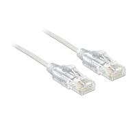 Delock - Cordon de raccordement - RJ-45 (M) pour RJ-45 (M) - 2 m - UTP - CAT 6 - sans crochet - blanc