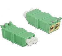 DeLOCK Coupleur femelle LC Duplex avec capuchon de protection laser pour LC Duplex femelle 4 pcs, LC, Vert, Plastique, Céramique, RoHS, 15.2 mm