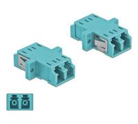 Delock Coupleur Fibre Optique LC Duplex Femelle vers LC Duplex Femelle Mult