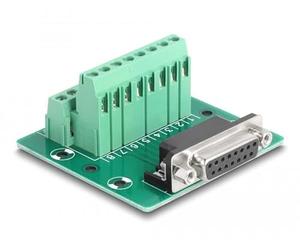 DeLOCK D-Sub 15 Broches Femelle à Bornier pour Rail DIN Marque