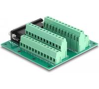 DeLOCK D-Sub HD 44 broches femelle vers bloc terminal pour rail DIN, 84 mm, 86 mm, 30 mm, Chine