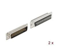 Delock D-Sub HD 50 Pin mâle métal, version soudée, 2 pièces, PC : accessoires, Argent