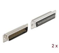 Delock D-Sub HD 50 Pin mâle métal, version soudée, 2 pièces, PC : accessoires, Argent