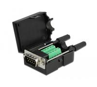 DELOCK D-Sub9 mâle vers bloc terminal avec boîtier