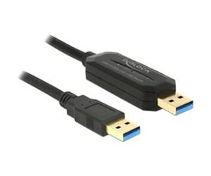 DeLOCK Data Link + KM Switch USB 3.0 > USB 3.0, Câble