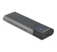 delock delock external usb type-c combo enclosure for m.2 nvme pcie or sata ssd - speichergehäuse - m.2 nvme card / sata 10gb/ noir