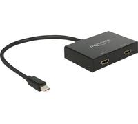 Delock Displayport 1.2 Splitter 1 x mini Displayport in > 2 x HDMI out 4K - Diviseur vidéo/audio - 2 x HDMI
