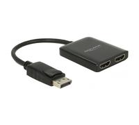 DELOCK DisplayPort 1.4 Splitter 1 x DisplayPort zu 2 x HDMI