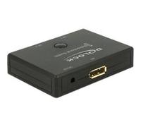 Delock Displayport 2 - 1 Switch bidirectional 4K 60 Hz - Commutateur vidéo - 2 x DisplayPort - de bureau Noir G