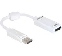 DELOCK Displayport Adapter DP -> HDMI St/Bu 0.22m Kabel weiß