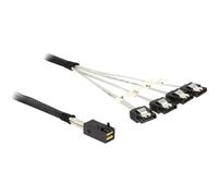 Delock disque dur Câble de raccordement [1x Mini SAS femelle (SFF-8643) - 4x SATA mâle 7 pôles] 0.50 m noir