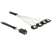 Delock disque dur Câble de raccordement [1x Mini SAS femelle (SFF-8643) - 4x SATA mâle 7 pôles] 0.50 m noir