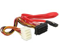 Delock disque dur Câble de raccordement [1x Mini SAS mâle (SFF-8087) - 4x SATA mâle 7+15 pôles, Alimentation IDE mâle 4 pôles] 0.50 m rouge, jaune, noir
