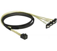 - Câble SATA / SAS - SAS 6Gbit/s - Disque dur SAS Mini 4x (SFF-8643) (P) pour SATA (R) incliné - 1 m