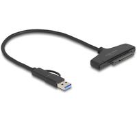 DeLOCK 61042 SATA Cable 0.3 m SATA 22-pin Black, W128400033 (22-pin Black)