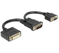 DeLock DMS-59 male to 1 x DVI 24 + 5 Female Cable Adapter + 1 X VGA Female 20 cm
