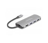 DeLock Hub USB 64323 – USB 3.2 Gen 2 Type-C 10000 Mbit/s – Gris