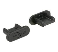 Delock Dust Cover for USB 2.0 Micro-B Female - Housse de protection - noir (pack de 10 pièces) Noir