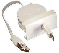 Delock Easy 45 Câble Chargeur USB 2.0 Enroulable USB Type A vers connecteur Lightning 8 Broches
