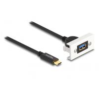DELOCK Easy 45 Modul USB 10 Gbps USB-A Buc. zu USB-C Stecker