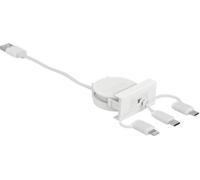 DELOCK Easy 45 Modul USB 2.0 3 in 1 Aufrollkabel USB-A zu C